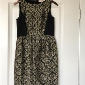 Loft gold and black dress.